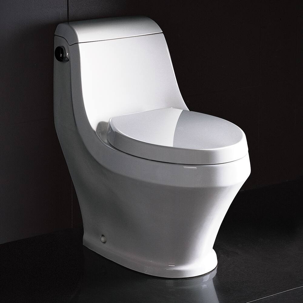 Fresca Volna Contemporary High-Efficiency White Ceramic Elongated Toilet