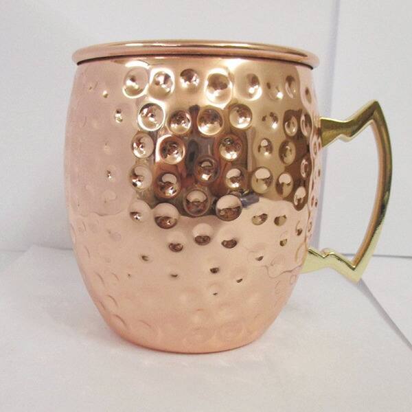 Old Dutch Nickel-Lined Antique Copper Hammered Moscow Mule Mug 16 Oz.