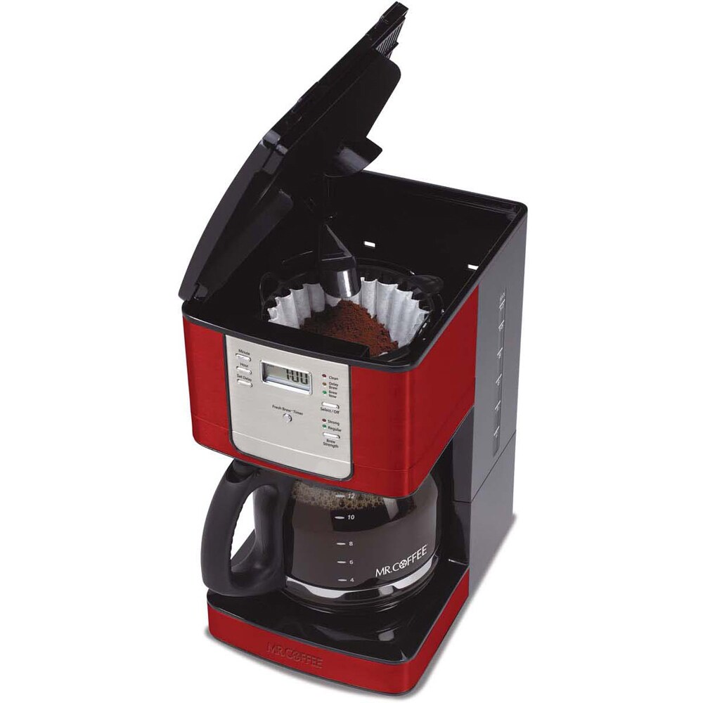 Mr. Coffee 12-Cup Programmable Coffeemaker, Rapid Brew, Brushed Metallic, Coffee  Maker Machine, Kitchen Appliance - AliExpress