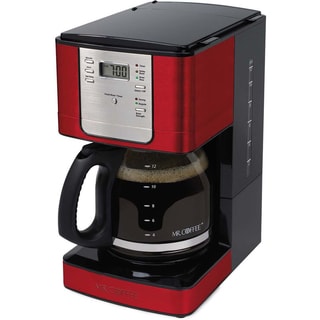 Mr. Coffee 12-Cup Programmable Coffeemaker, Rapid Brew, Red – R & B Import