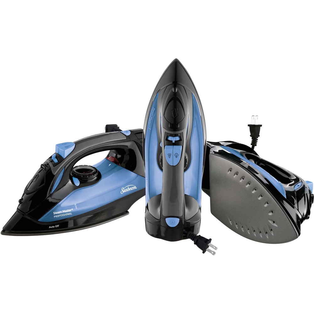 Sunbeam Steam Master Black & Blue Iron with Retractable Cord - Bed Bath &  Beyond - 10705216