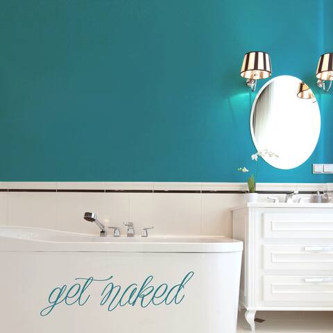 Get Naked 24-inch x 7-inch Bathroom Wall Decal