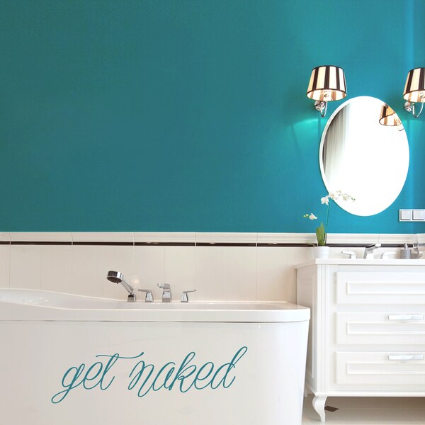 Get Naked 24-inch x 7-inch Bathroom Wall Decal