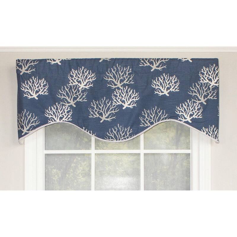 RLF Home Sea Coral Cornice 50" Window Valance