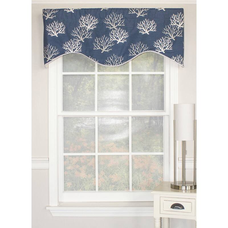 RLF Home Sea Coral Cornice 50" Window Valance