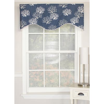 RLF Home Sea Coral Cornice 50" Window Valance