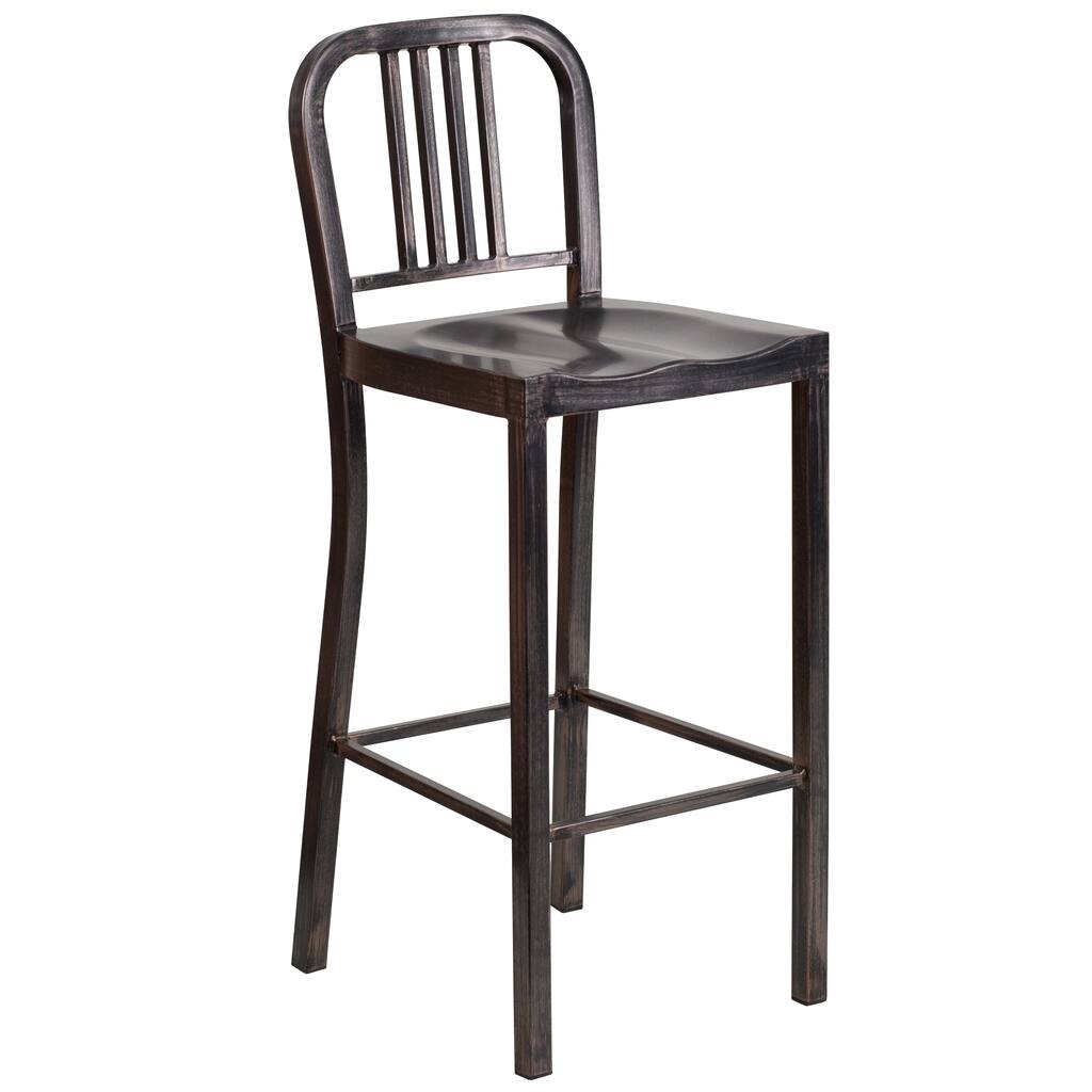 Antique Metal Bar Stool