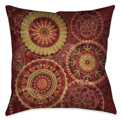 Laural Home Ruby Wheels Decorative 18-inch Throw Pillow