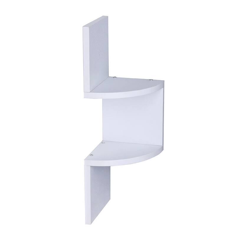 Two Level Side Corner Wall Mount Zig Zag Shelf