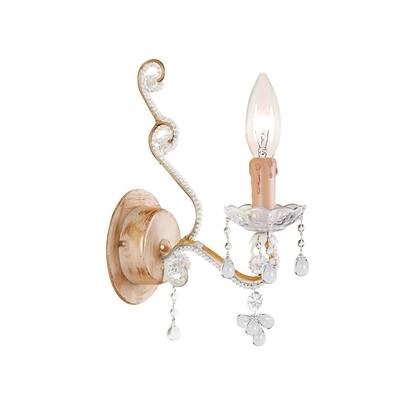 Paris Flea Market 1-light Clear Crystal/ Champagne Wall Sconce