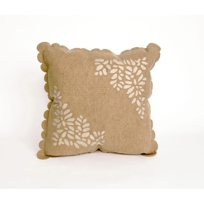 Silhouette Leaf 20-inch Throw Pillow