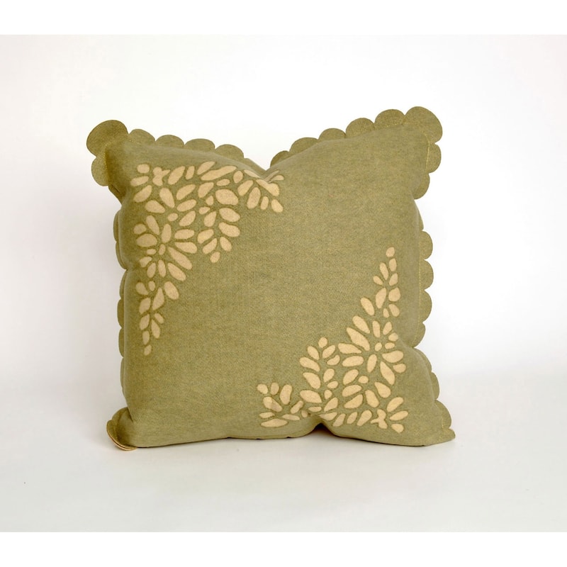Silhouette Leaf 20-inch Throw Pillow