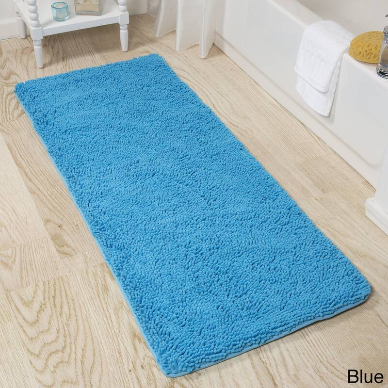 58x24-Inch Bathroom Runner with Non-Slip Backing - Absorbent High-Pile Chenille Memory Foam Bathroom Rug by Windsor Home