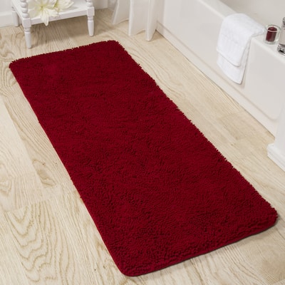 58x24-Inch Bathroom Runner with Non-Slip Backing - Absorbent High-Pile Chenille Memory Foam Bathroom Rug by Windsor Home