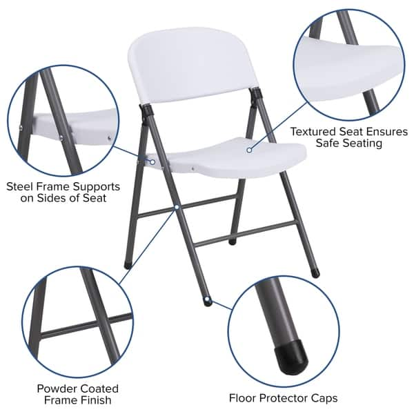 Shop Hercules Series 330 Lb Capacity Plastic Folding Chair With