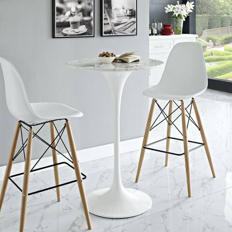 Furniture Of America Tays Contemporary Black Solid Wood Bar Table