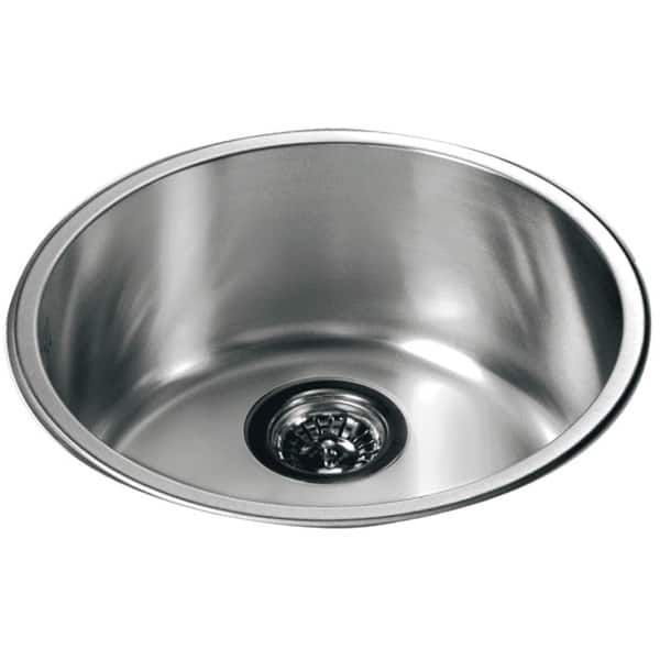Shop Dawn Stainless Steel Round Top Mount Single Bowl Bar Sink