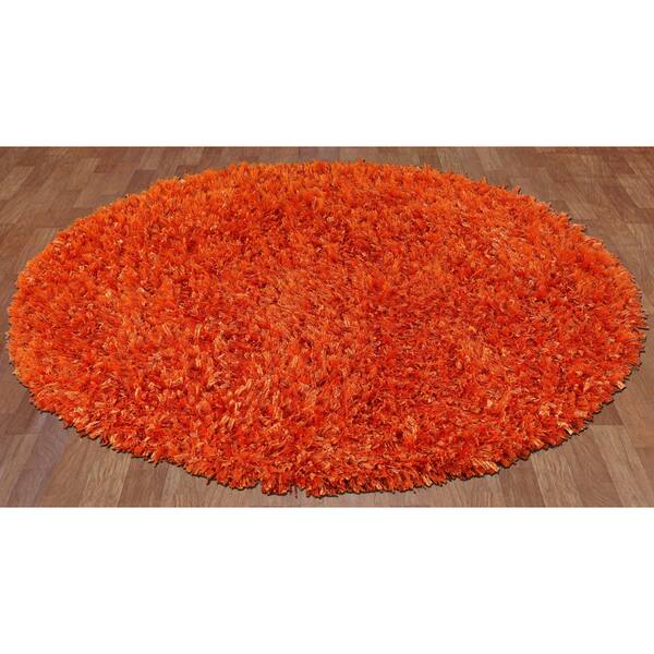 21x34 Rug Orange Shimmer Shag 21x34 Rug Orange Shimmer Shag