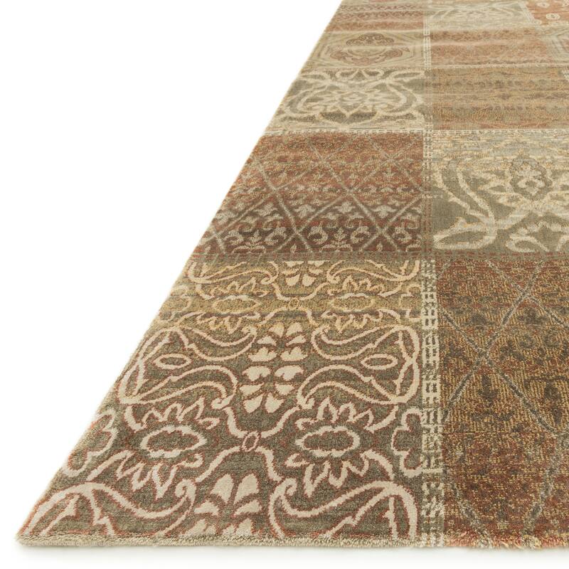 Alexander Home Natalie Traditional Distressed Patchwork Rug