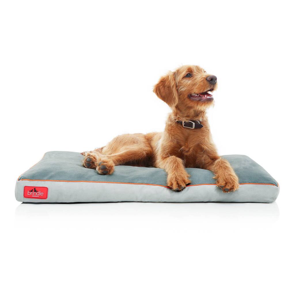 Brindle Memory Foam Dog Bed with Removable Washable Cover