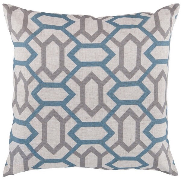 Decorative St.Mawes 22-inch Trellis Poly or Feather Down Filled Pillow