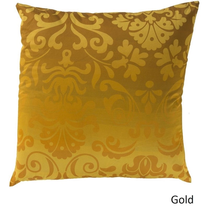 Decorative Southall 22-inch Floral Poly or Feather Down Filled Pillow - Gold/Yellow - Down