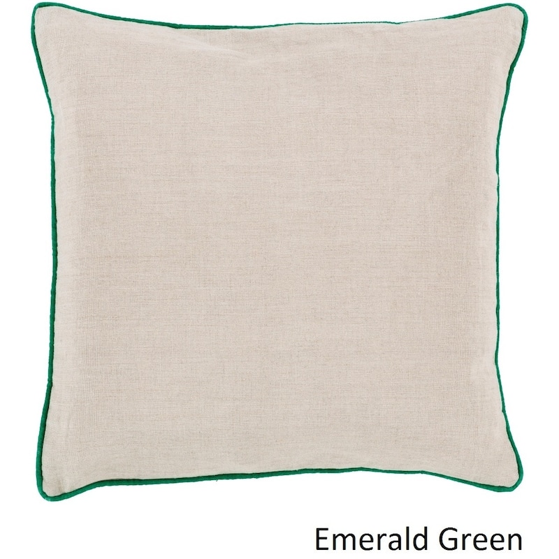 Decorative Kirwan 22-inch Poly or Feather Down Filled Pillow - Down - Emerald