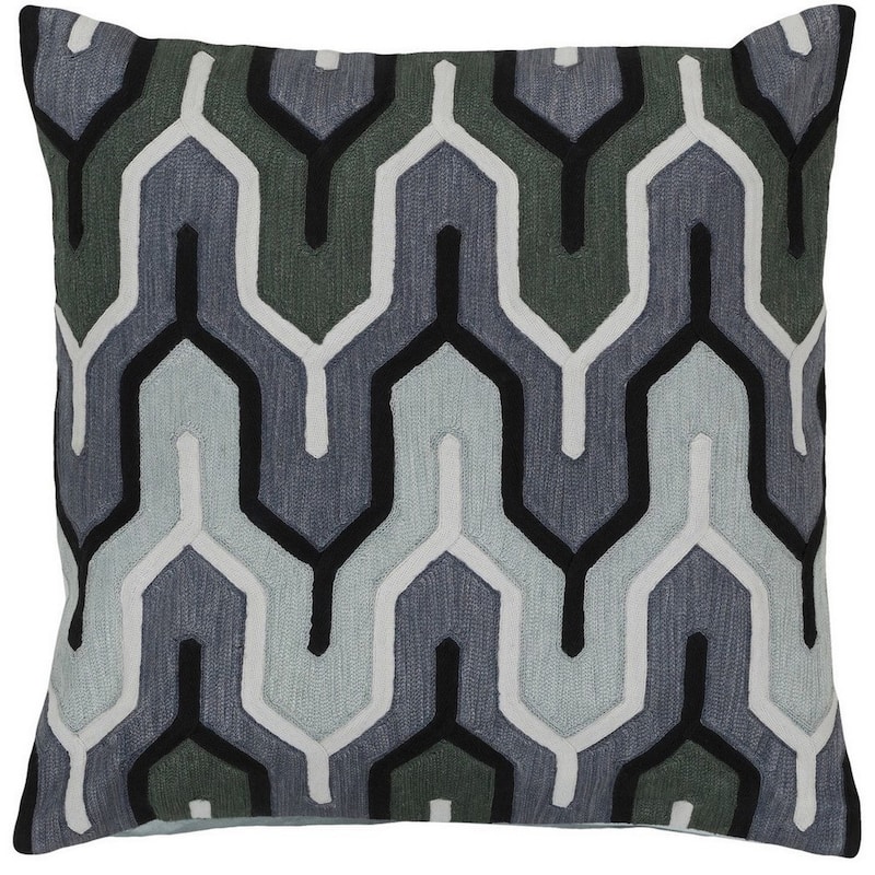 Decorative Peterlee 20-inch Geometric Poly or Feather Down Filled Pillow