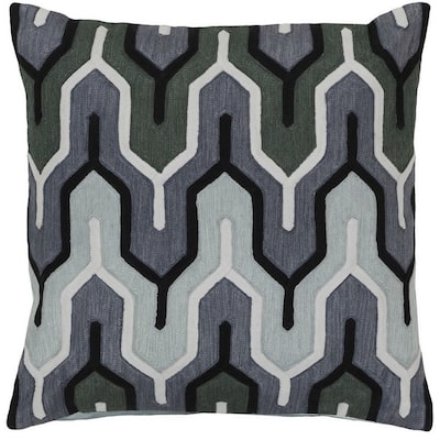 Decorative Peterlee 20-inch Geometric Poly or Feather Down Filled Pillow