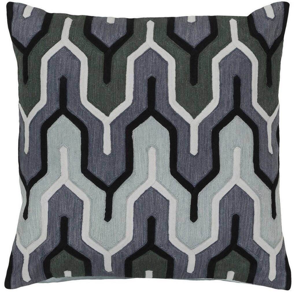 Decorative Peterlee 20-inch Geometric Poly or Feather Down Filled Pillow