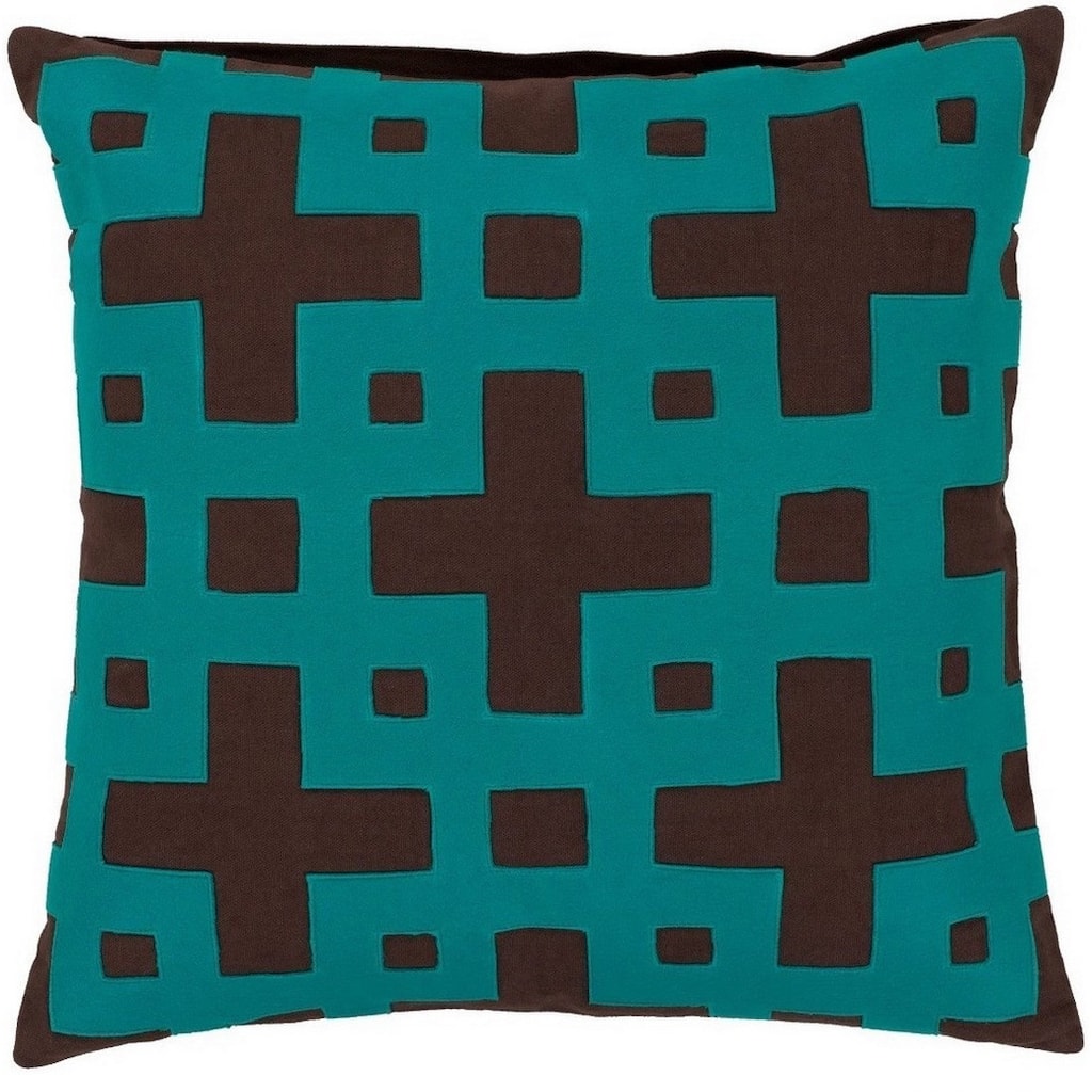Jones 20-inch Decorative Geometric Feather Down or Polyester Filled Pillow