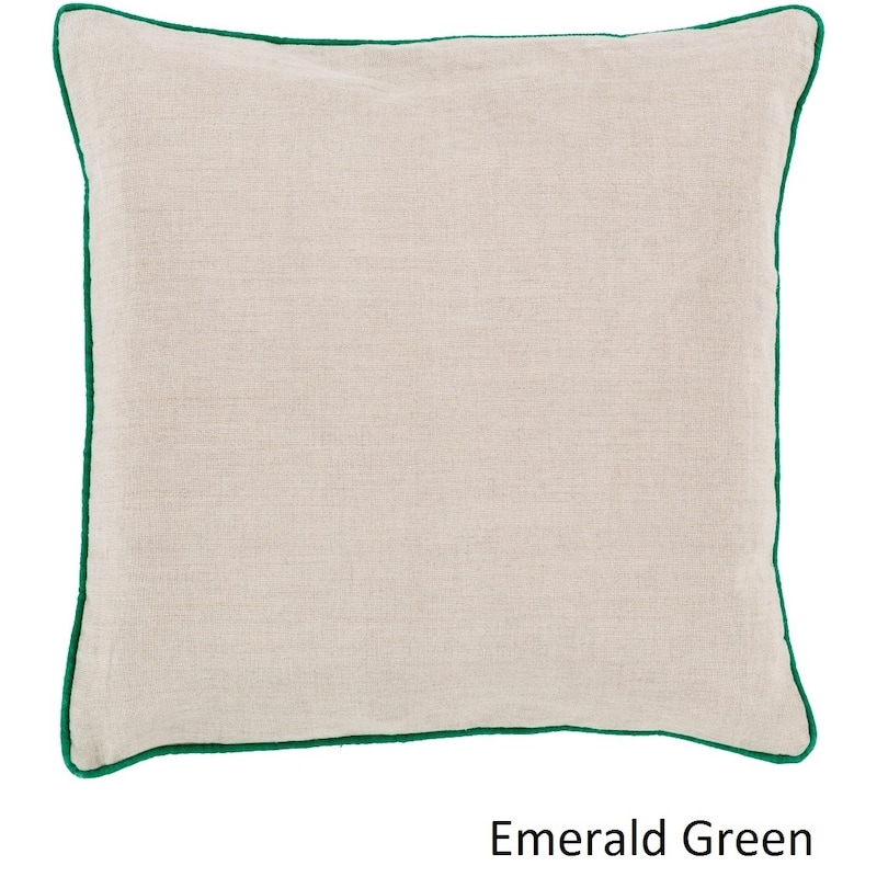 Decorative Kirwan 22-inch Pillow Cover - Emerald Green
