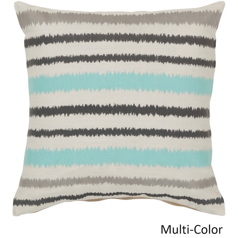 Decorative Pershore 22-inch Striped Ikat Pillow Cover