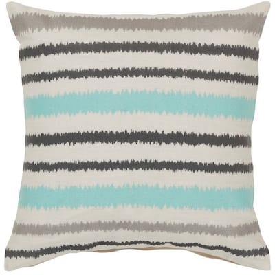 Decorative Pershore 22-inch Striped Ikat Pillow Cover