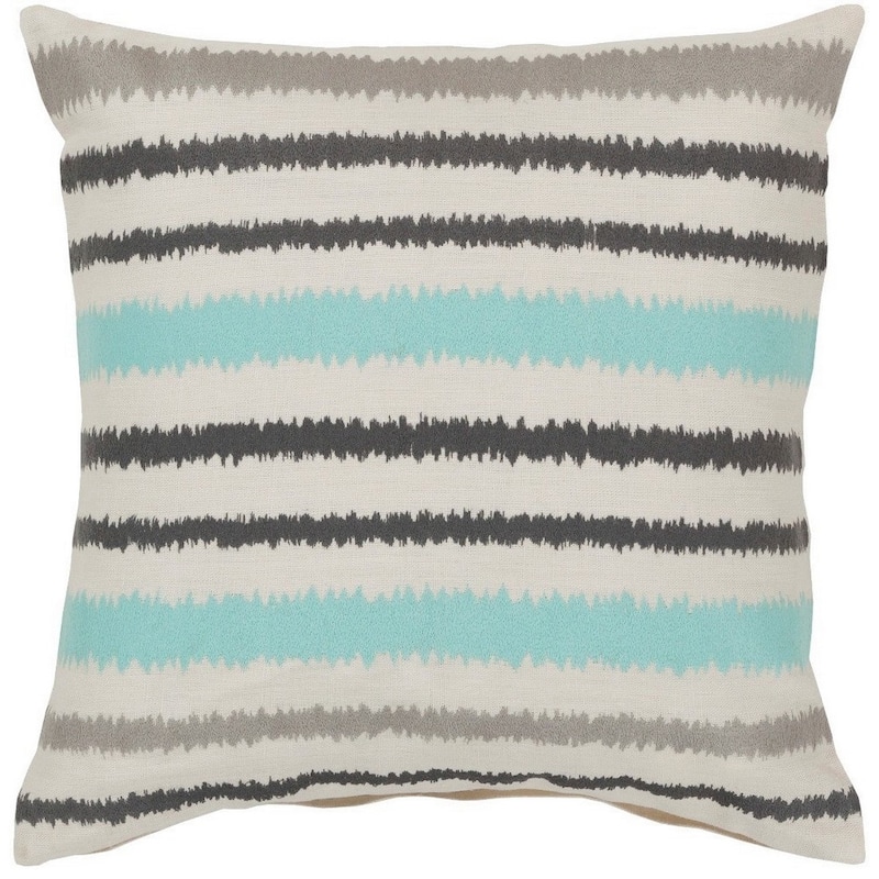 Decorative Pershore 22-inch Striped Ikat Pillow Cover