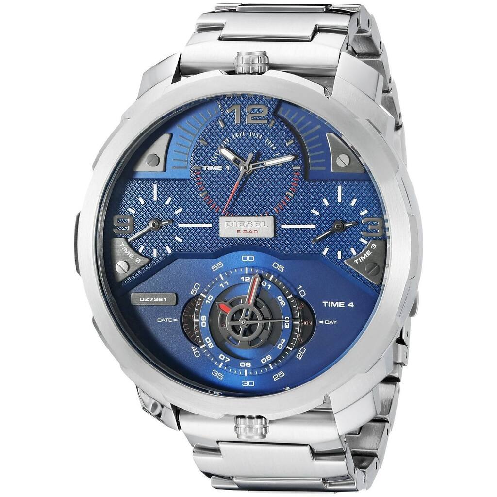 Diesel Men's DZ7361 'Machinus' 4 Time Zones Chronograph Stainless Steel Watch