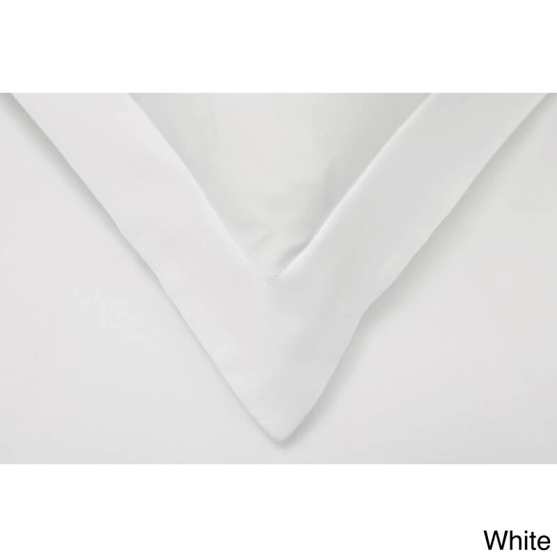 Superior Wrinkle Resistant Cotton Blend Duvet Cover Set - White - Queen
