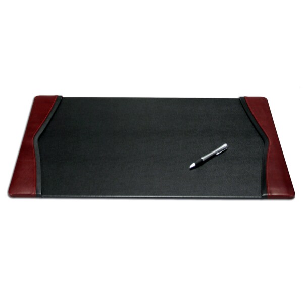 Shop Burgundy Leather 22 x 14 Side Rail Desk Pad - Free
