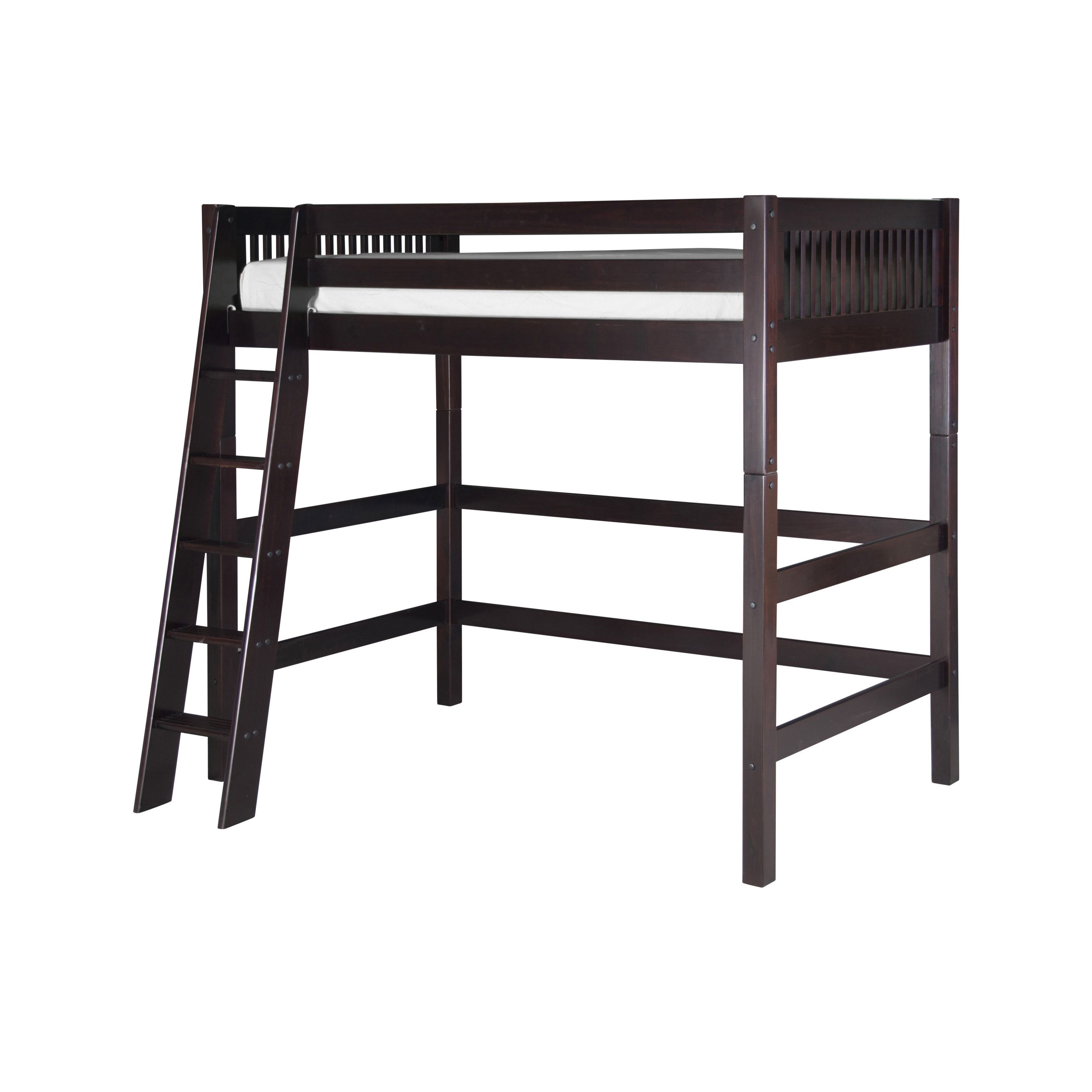 Shop Camaflexi Twinsize Cappuccino Finish High Loft Bed with Mission