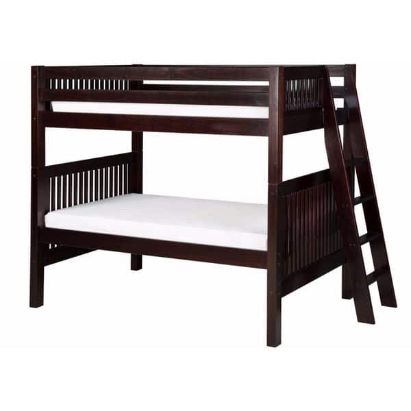 slide 2 of 3, Camaflexi Twin-size Cappuccino Finish Bunk Bed with Mission Headboard