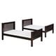 preview thumbnail 2 of 1, Camaflexi Twin-size Cappuccino Finish Bunk Bed with Mission Headboard