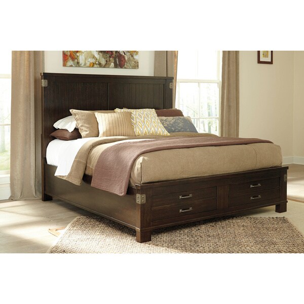 Signature Design by Ashley Haddigan Dark Brown Storage Bed