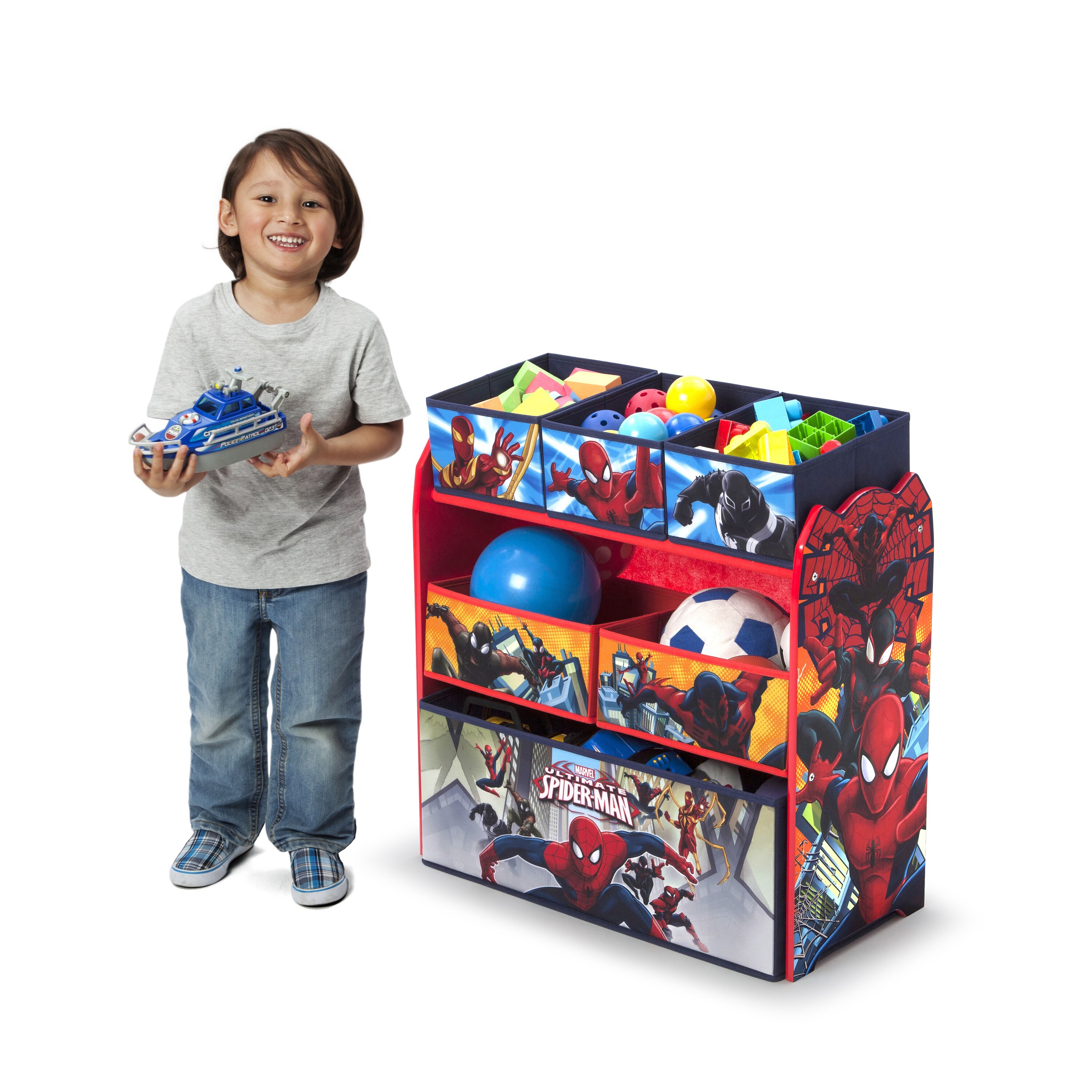 spiderman toy boxes & storage