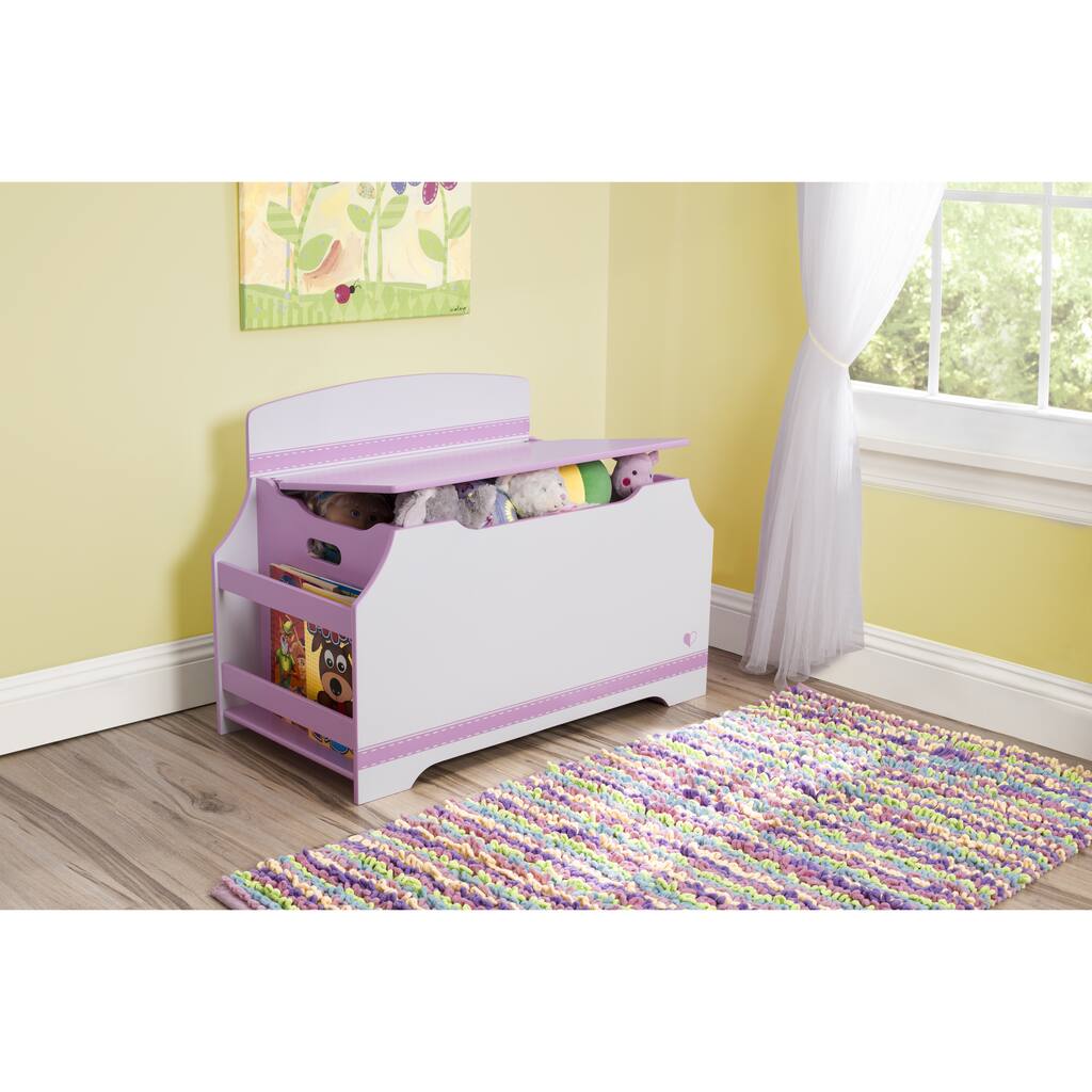 Jack and Jill Deluxe Toy Box with Book Rack