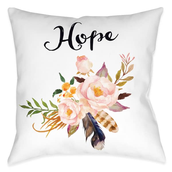 Laural Home Floral Bohemian Hope Decorative 18-inch Throw Pillow ...
