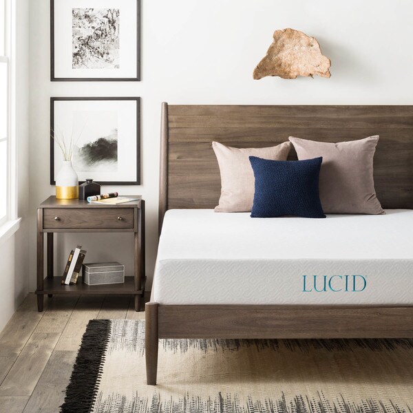 LUCID Comfort Collection 8-inch Queen-size Gel Memory Foam Mattress