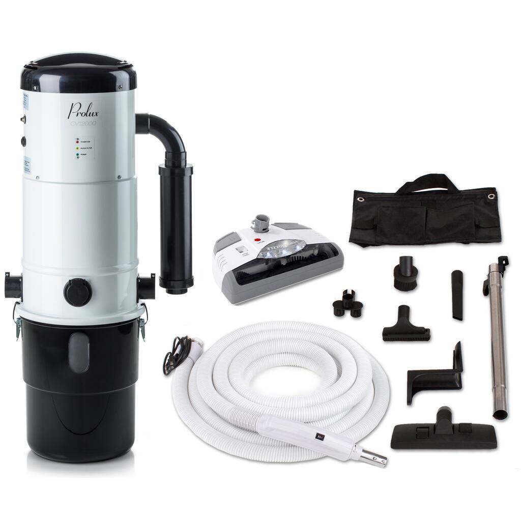 Prolux CV12000 Central Vacuum Unit System with Electric Hose Power Nozzle Kit
