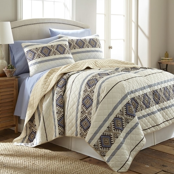 Shavel Micro Flannel Lodge Stripe Quilt Mini Set
