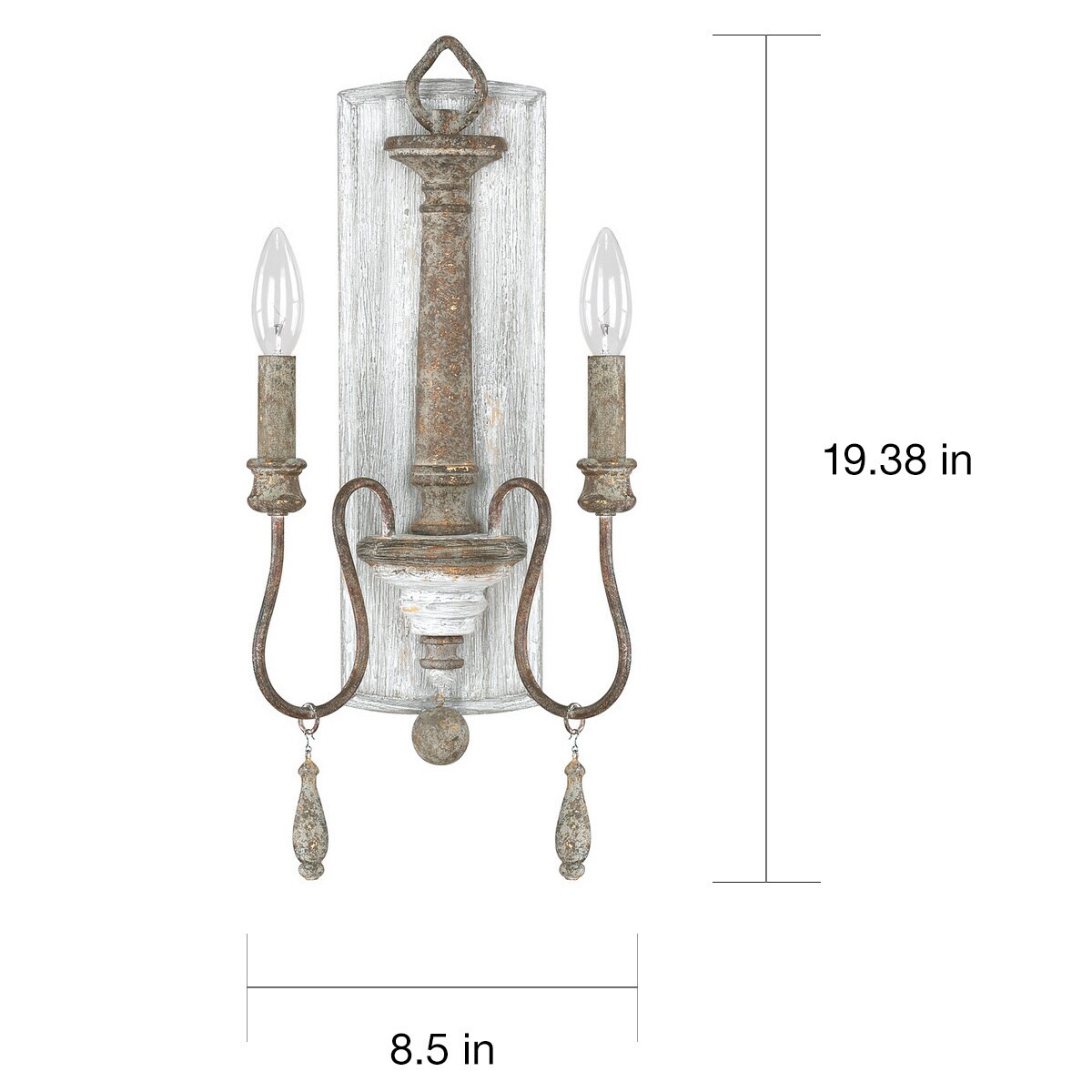 Zoe 2 Light French Antique Wall Sconce Zoe 2 Light French Antique Wall Sconce