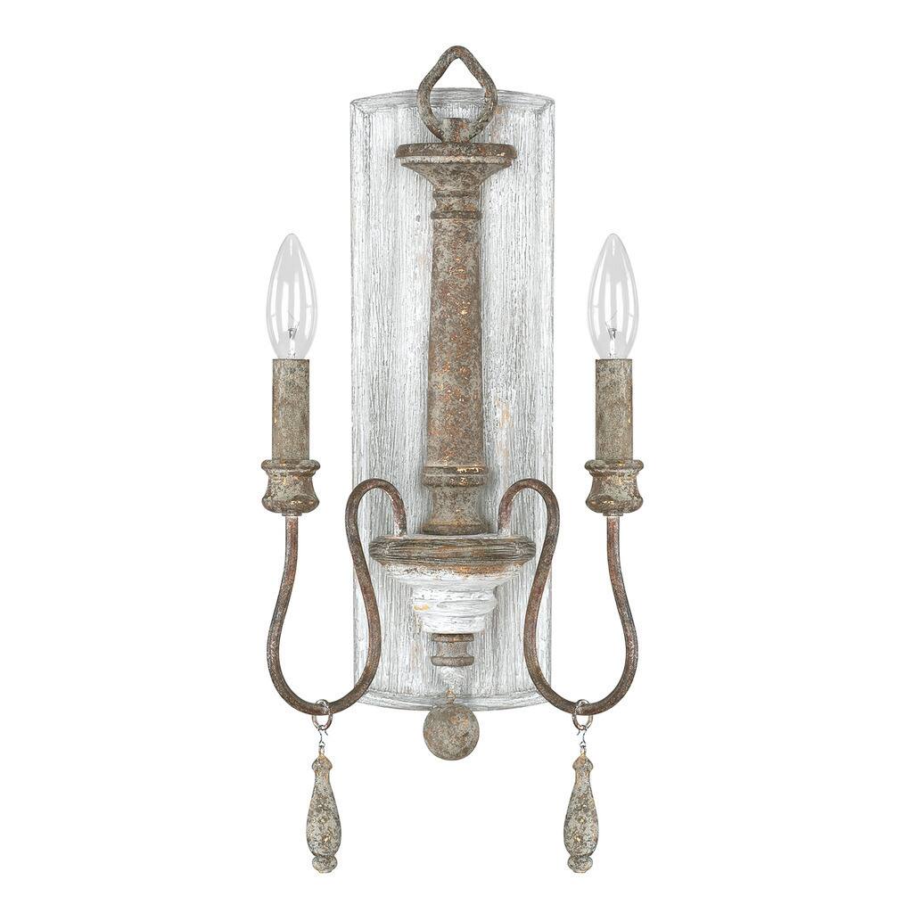Zoe 2-light French Antique Wall Sconce